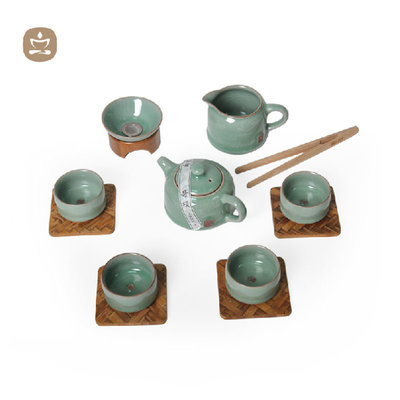 祥福茶具龍泉青瓷功夫茶具套裝 融合傳統工藝與養生功能的藝術珍品